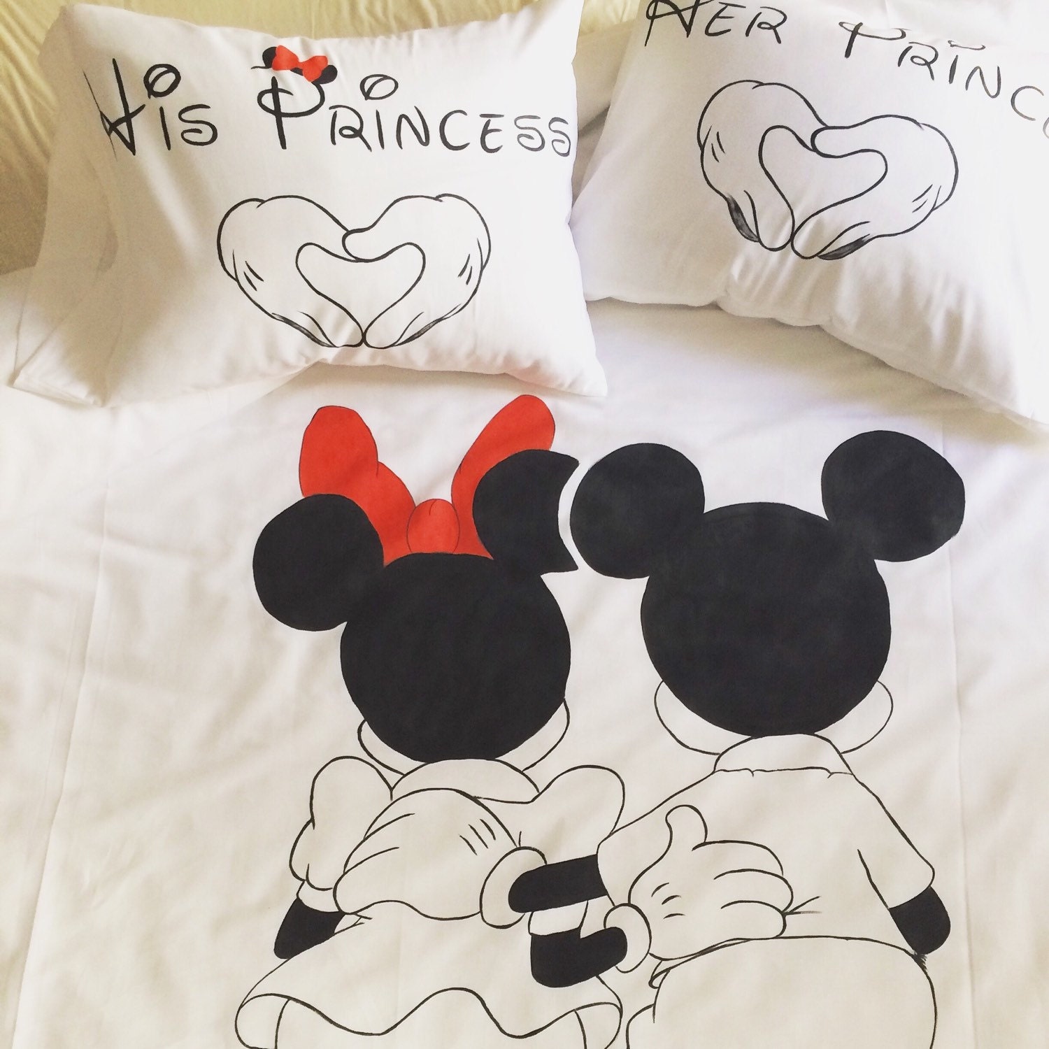 Hand painted bedding set comforter set king by CreativePillowLV