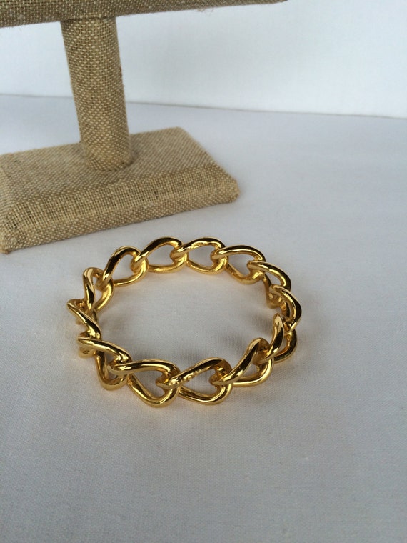 Christian Dior gold tone vintage bangle Chain by yenivintage