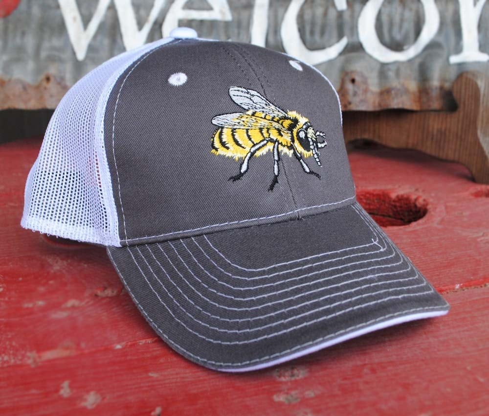 Honey Bee Vented Baseball Cap Perfect Valentines by AllThingsHoney
