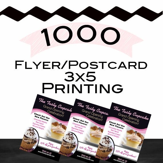 1000 Flyers/ Postcard Printing Glossy/Matte by MMGraphicsStudio