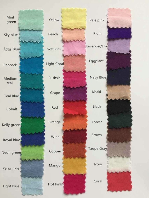 Cotton Fabric Swatches color samples by SOFTAMOR on Etsy