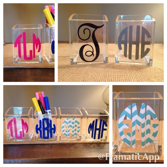 acrylic pen pencil holder desk accessories by SimplySouthernSweetT