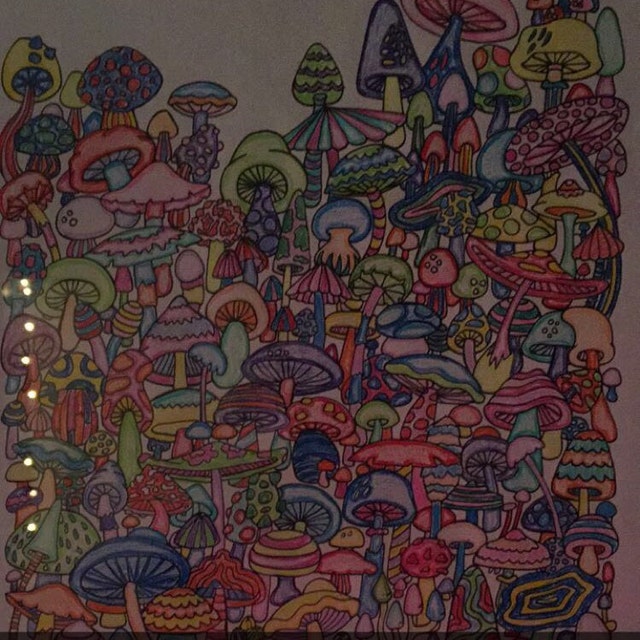 Mushrooms coloring page by Candy Hippie