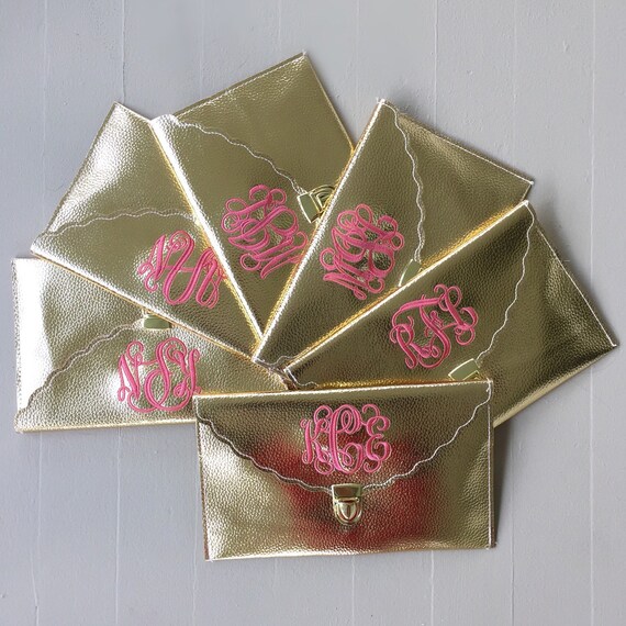 Monogrammed Clutch With Chain by SouthSophisticated on Etsy