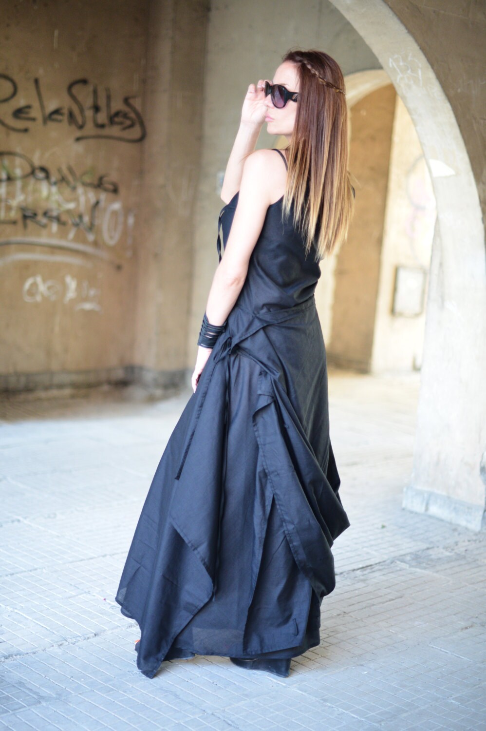 Black Linen Summer Dress