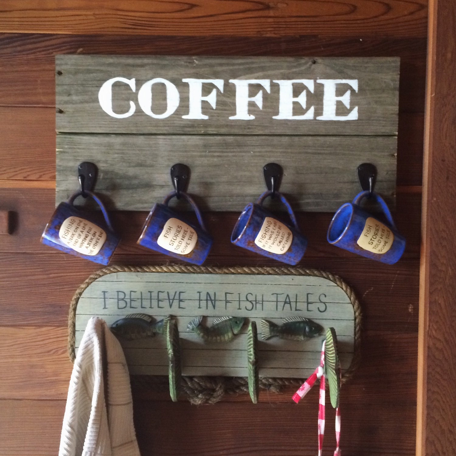 Rustic Coffee Mug Holder Made from Reclaimed by RustiqueStudio