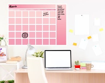 Dry erase wall calendar, 20x24"