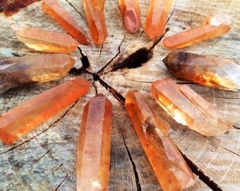 CREATIVITY, Joy, Inspiration, Playfulness, FEAR Relief, Tangerine Quartz Crystal
