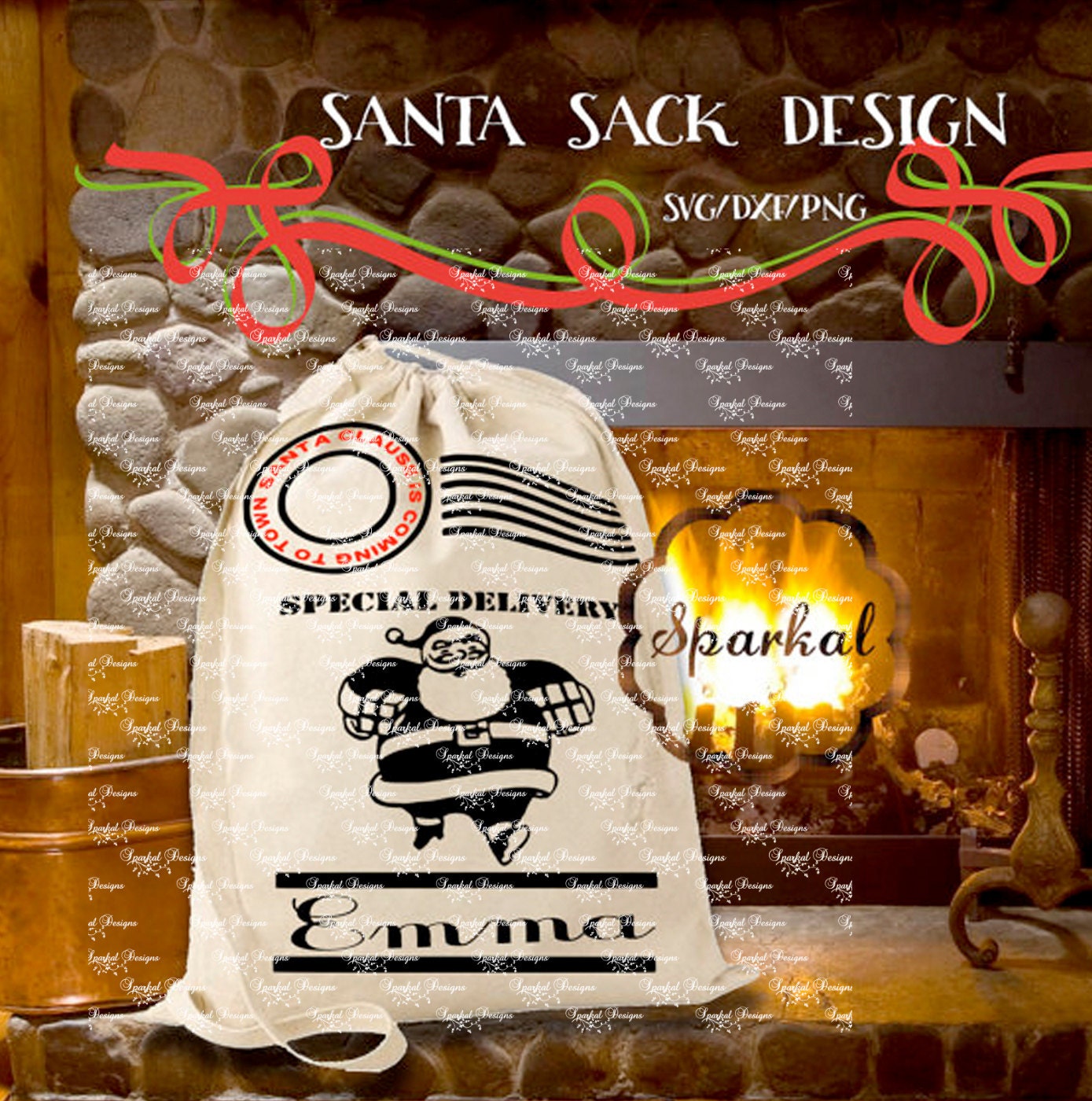 SANTA SACK SVG Cutting File Santa Bag Svg File Use Silhouette