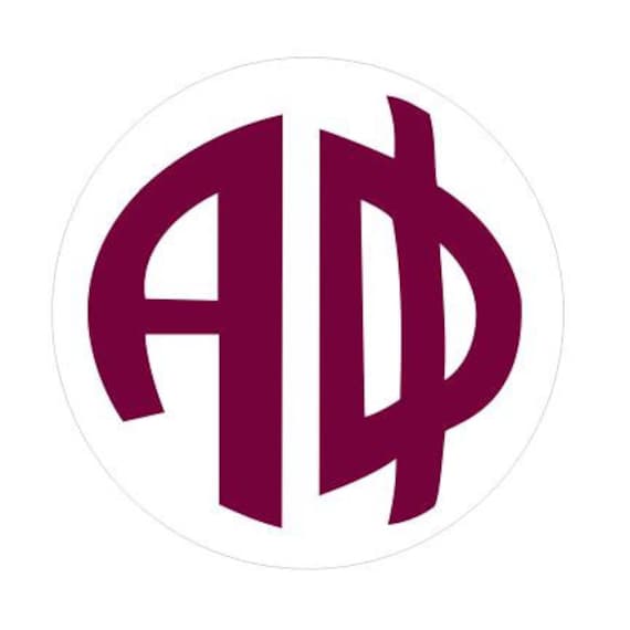 Alpha Phi Monogram Decal