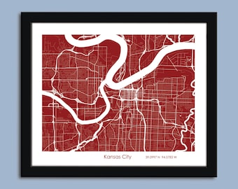 Kansas City Wall Art map of kansas city | etsy Kansas City Wall Art map of kansas city | etsy