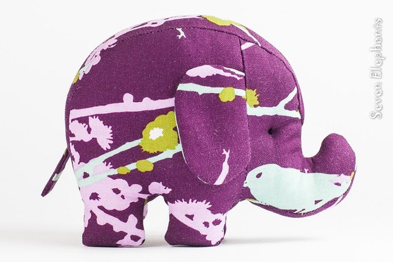 purple elephant stuffed toy