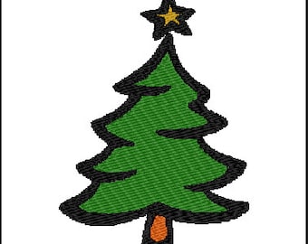 Christmas Tree Embroidery Pattern Design