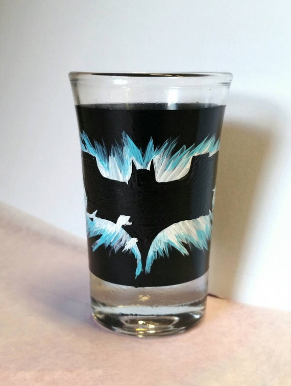 Batman Shot Glass by SplashoColors on Etsy