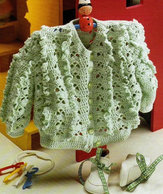 toddler crochet jacket pattern Vintage a or Pattern Toddler Baby Instant Crochet to Download make PDF