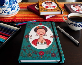 Frida Kahlo with flowers Notebook