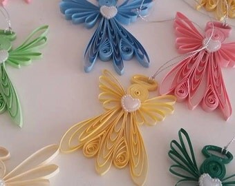 Quilling Angel , Quilling Art, Ornament Quilled, Paper Angel, Angel quilling, Home decor, Christmas gift, Christmas ornament, Hanging Decor,