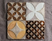 Rhomb&Circle Rustic Tiles for Bathroom/Kitchen Backsplash