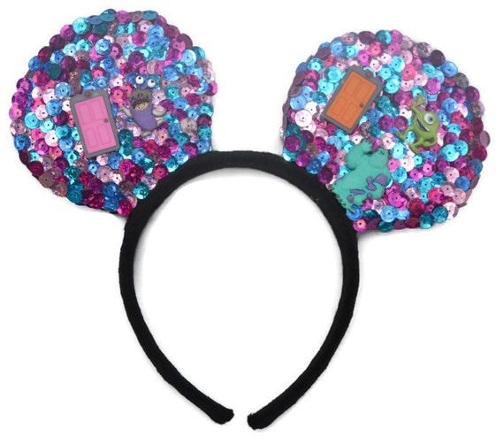 Monsters Inc Inspired Mouse Ears, Disney Inspired, Character Mouse Ears, Handcrafted Mouse Ears, Cosplay Headband