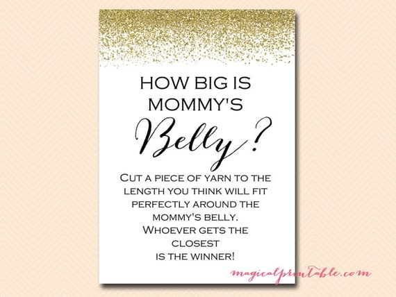 printable shower yarn baby game belly string is game mommy's guess size big how the