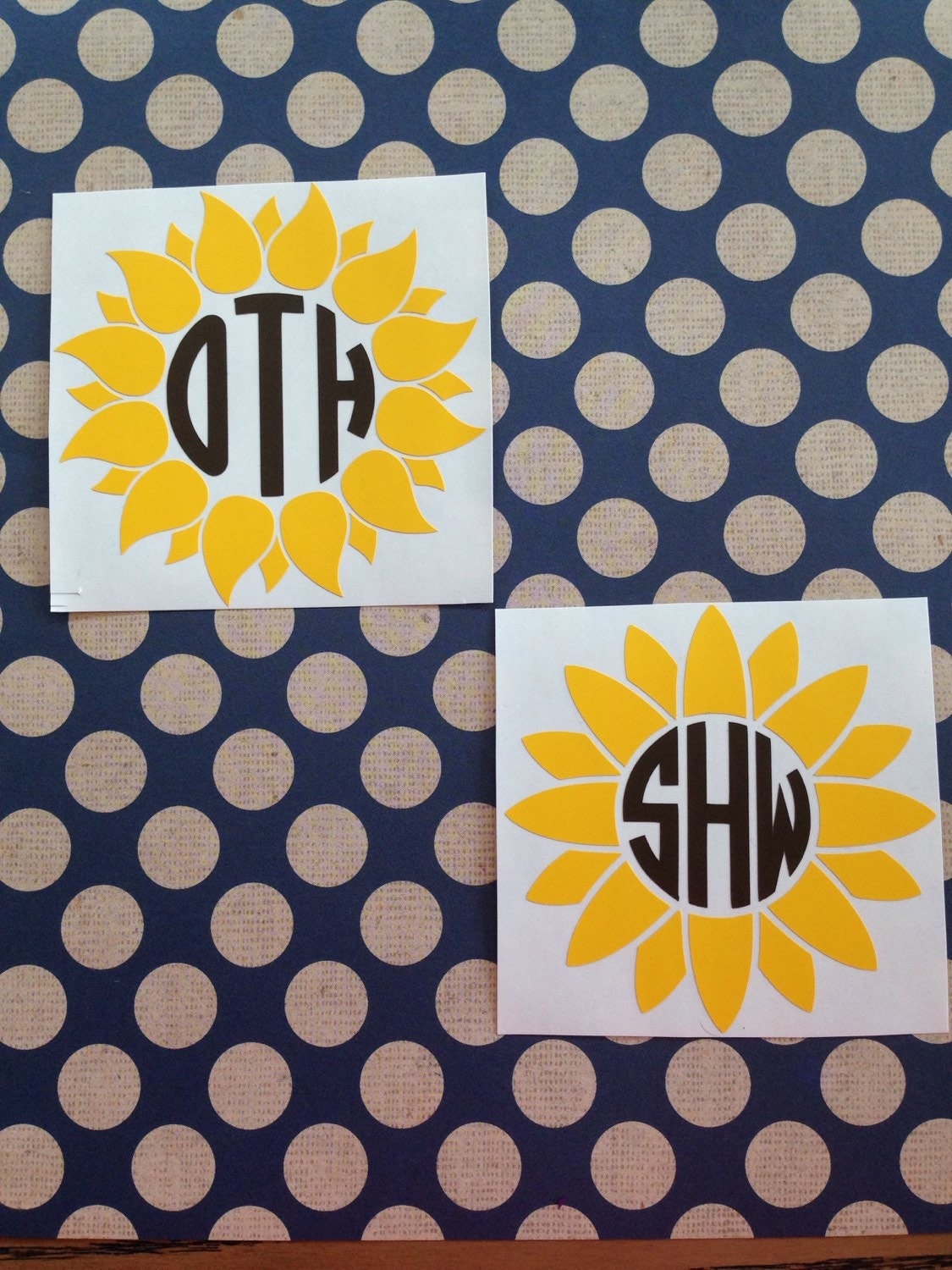Download Sunflower Monogram Decal Empress Font by MMVinylCreations