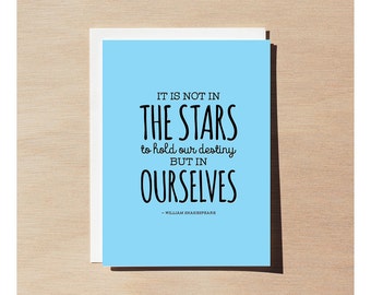Greeting Card - William Shakespeare - Not In The Stars
