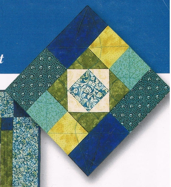 Mystic Blues HOUR GLASS Month 2 121/2 Quilt Block of