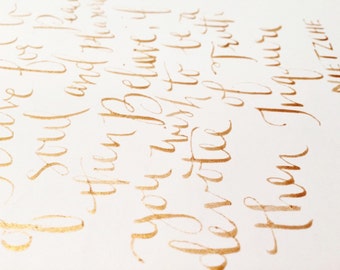 Custom Calligraphy Print - Personalized Quotes - Modern Calligraphy - Hand Lettering