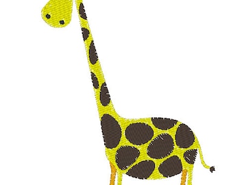 Giraffe embroidery design in 5 sizes