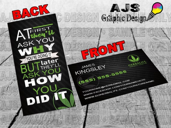 Herbalife Custom Business Cards 24 • Herbalife Graphics ...