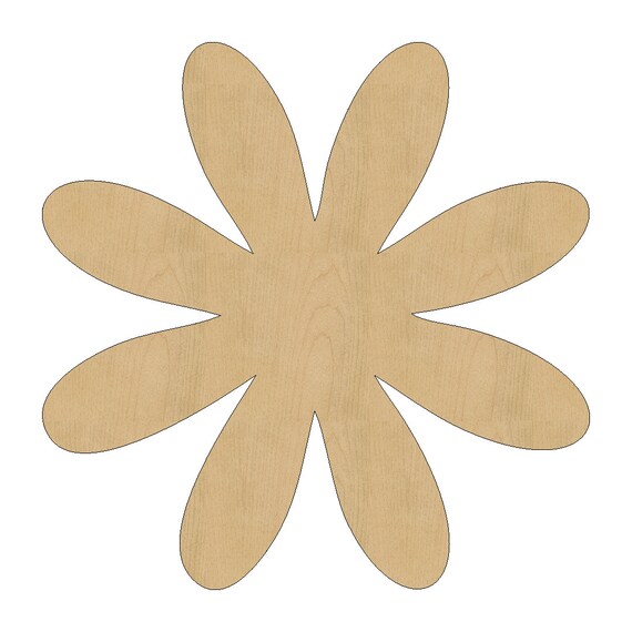 Flower Shape Laser Cut Unfinished Wood Shapes Craft Shapes
