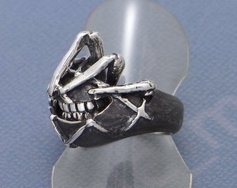 spider smile jewelry ring sterling silver ball " smile&spider ring" s_m-R.27