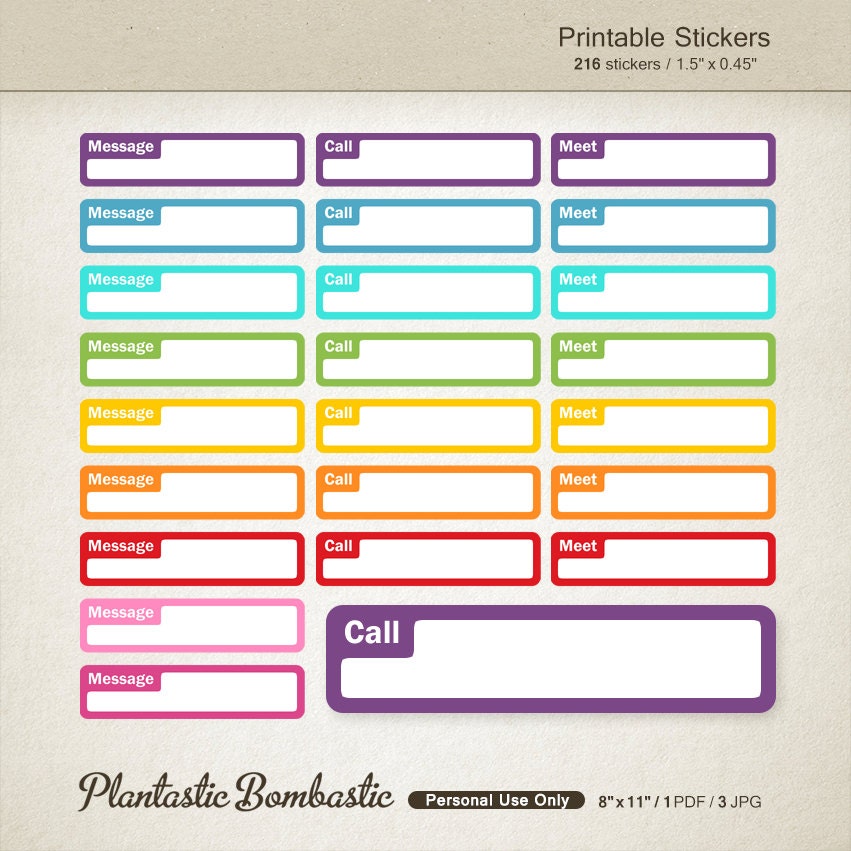 Life Planner Stickers Appointment Printable Planner Stickers