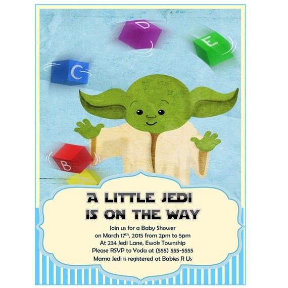 Star Wars Baby Shower InvitationYodaBoy Baby Shower Invitations