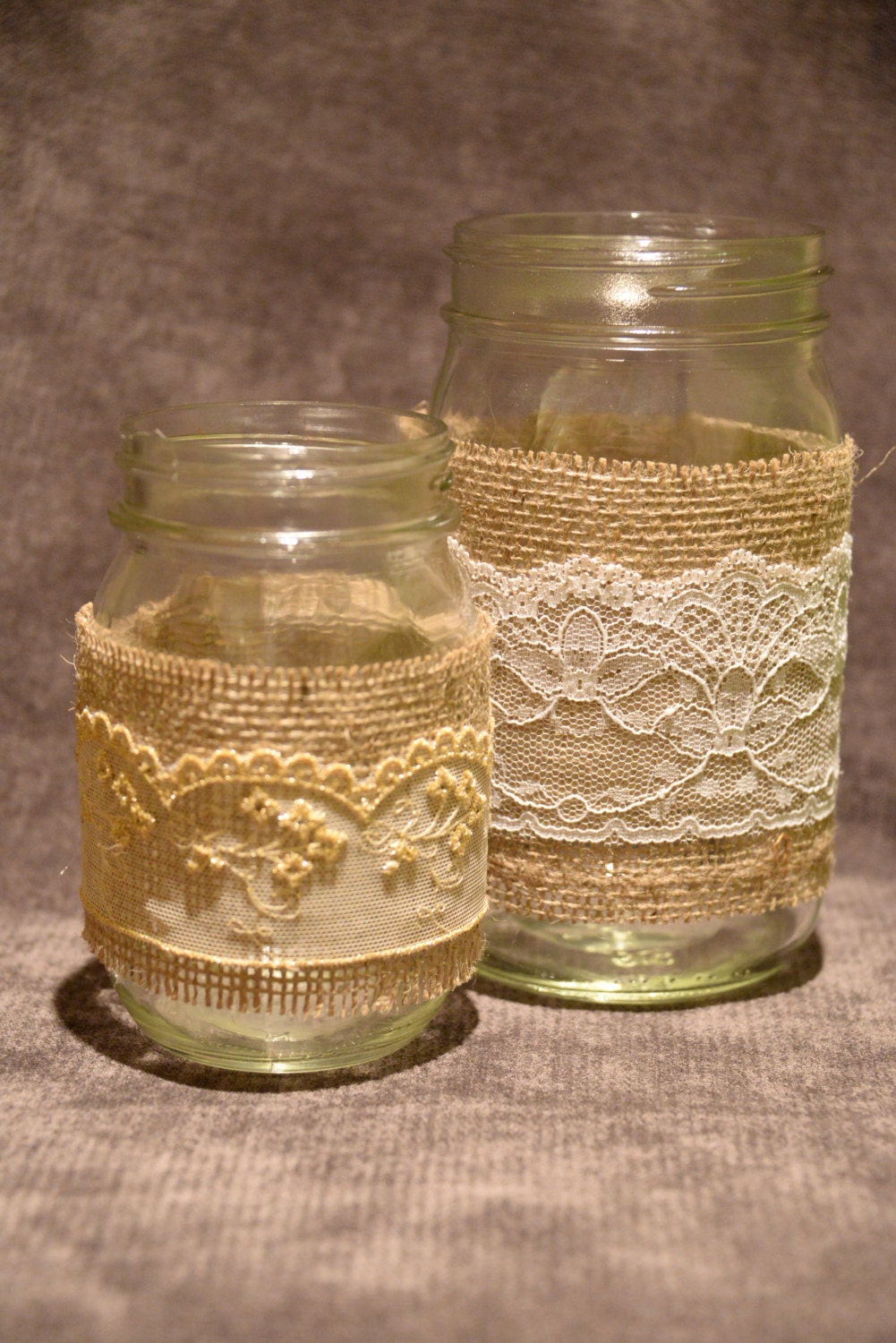 Mason Jar Centerpiece Burlap Mason Jar Wedding Centerpiece
