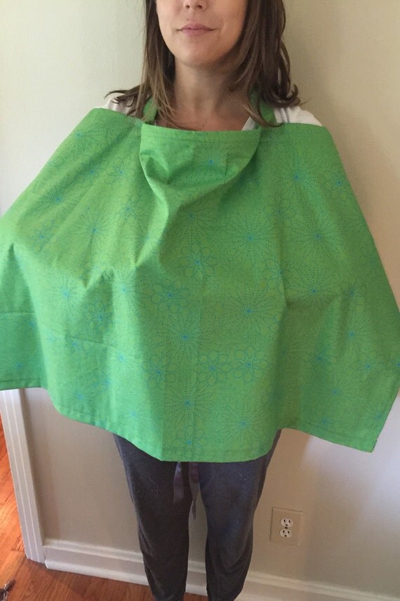 Nursing Cover Stylish Green and Blue Dot
