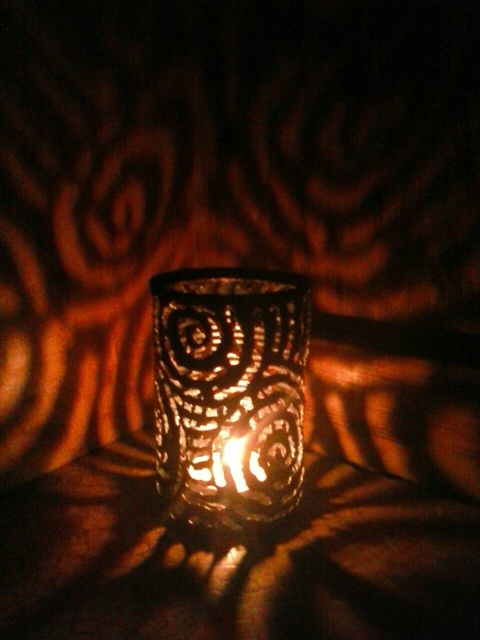 Lantern Shadow Caster Candleholder by ManifestStnStudio on Etsy