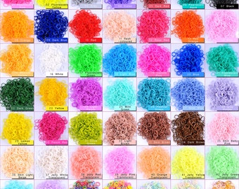 600 PCs 24 Clips Loom Rainbow Bands Refills