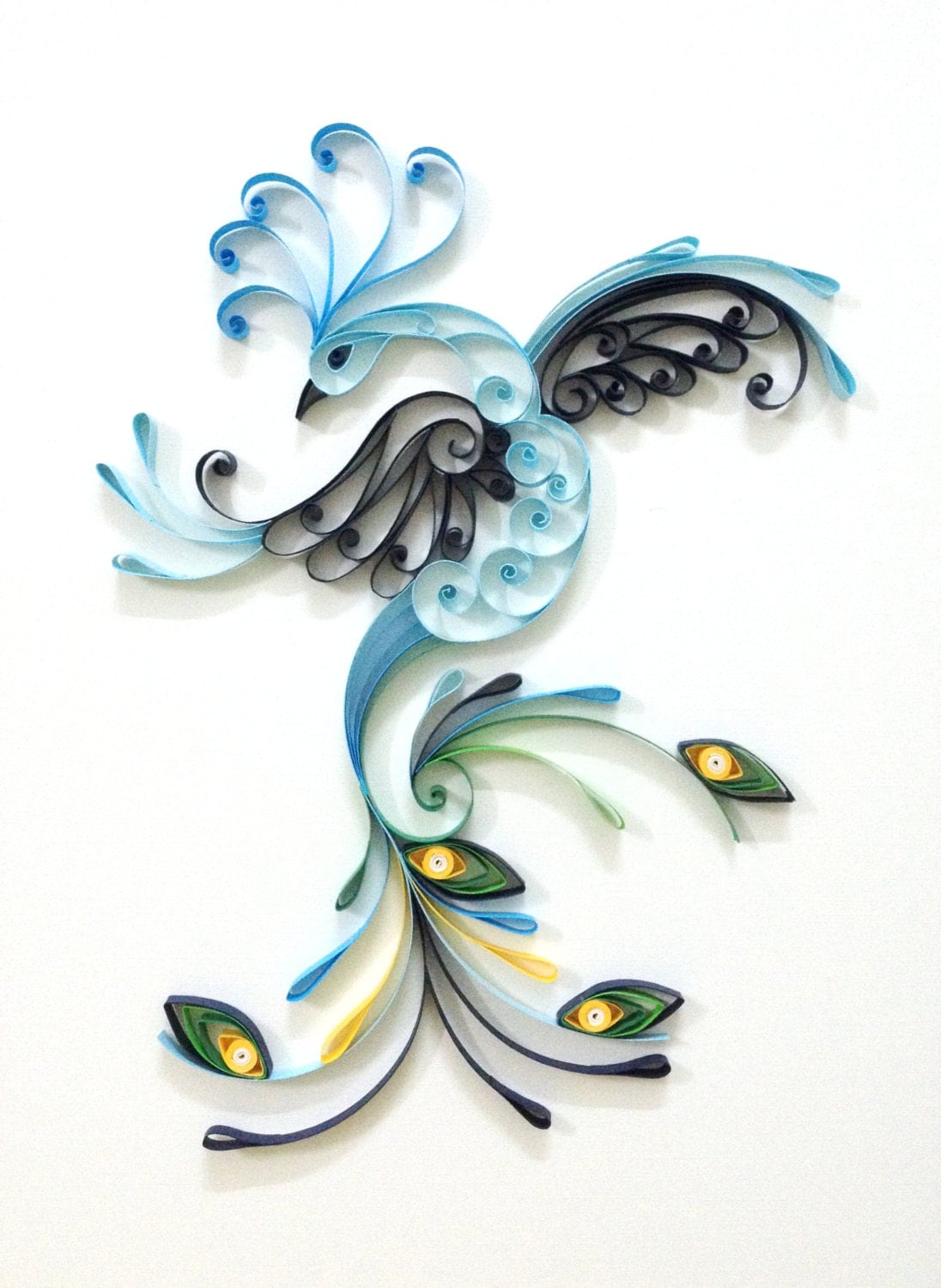 Paper quilling Peacock by Hyvoky on Etsy