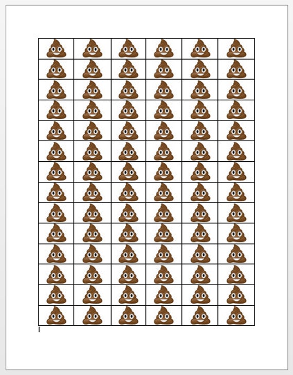 diy instant download poop emoji printable