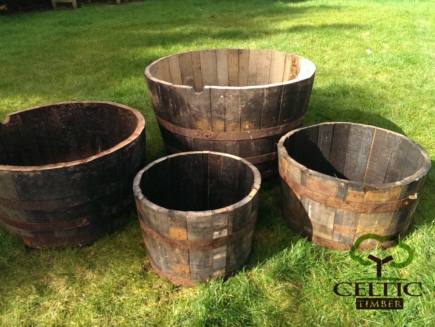 Whiskey Barrel Planter Multiple Size Options Made From Oak   Il Fullxfull.805512165 Q8y8 