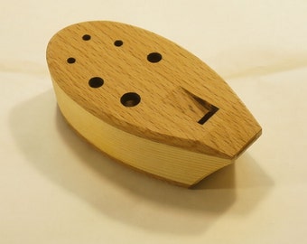 Handmade Wooden Ocarina in D - 8 holes