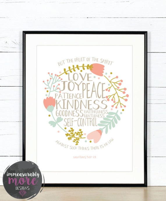 Bible Verse Printable Fruit of The Spirit Scripture Print