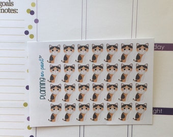 Calico Kitten Cat Planner Stickers!