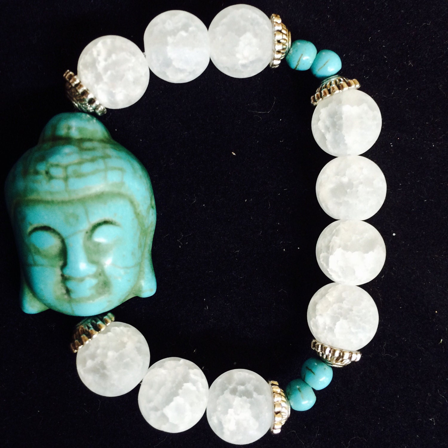 Turquoise Buddha head bracelet
