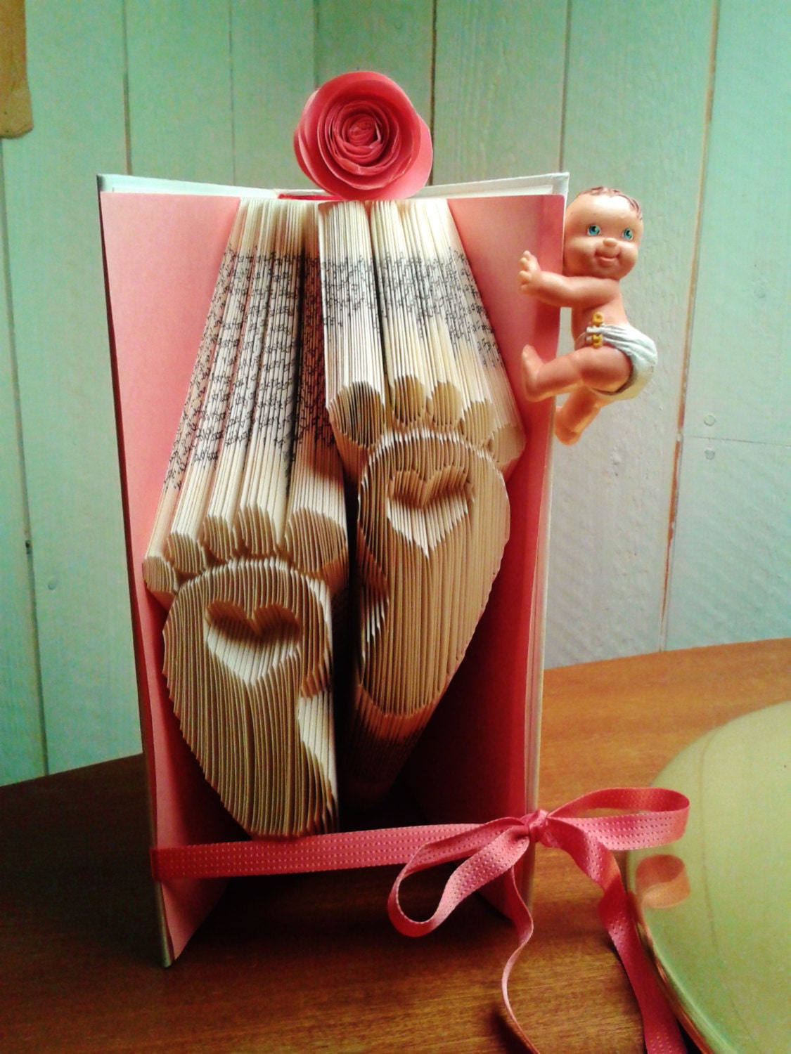 Download Book Folding Pattern Baby Feet With Hearts