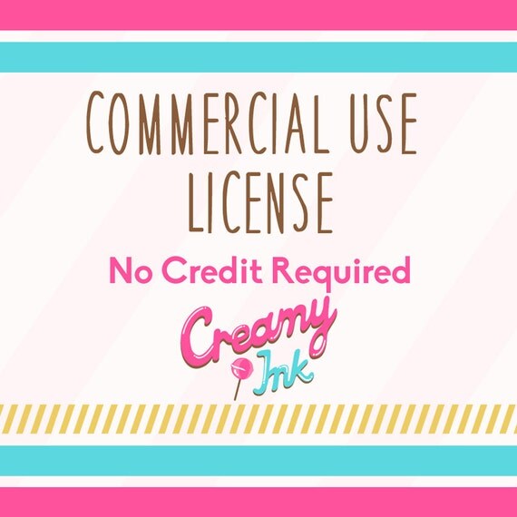 Commercial Use License with No Credit Required / Creamyink