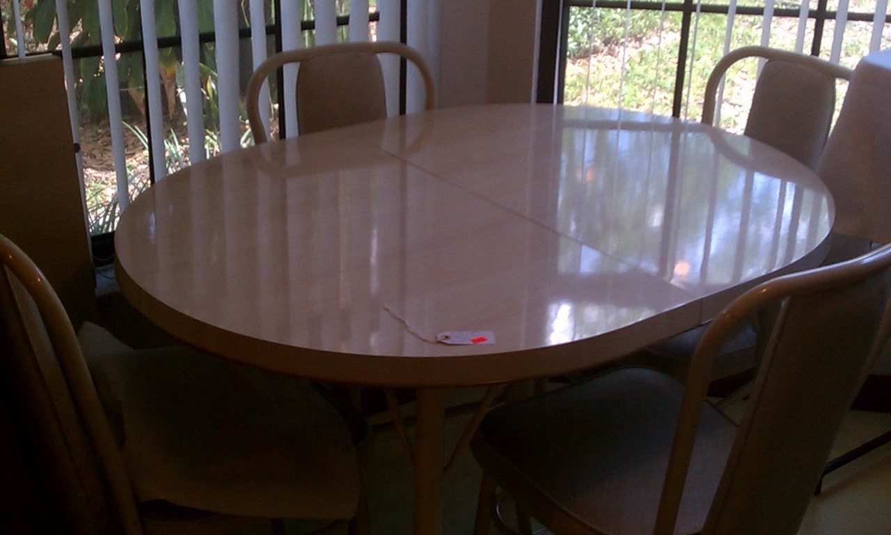1980s Formica Top Kitchen Table And 4 Chairs
