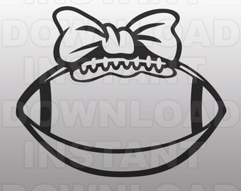 Football Bow SVG File Cutting Template-Clip Art for Commercial and Personal Use - vector art file for Cricut, SCAL, Cameo, Sizzix, Pazzles
