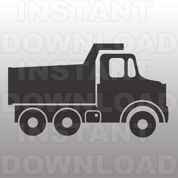 Dump Truck SVG File Construction SVG-Cutting Template-Vector